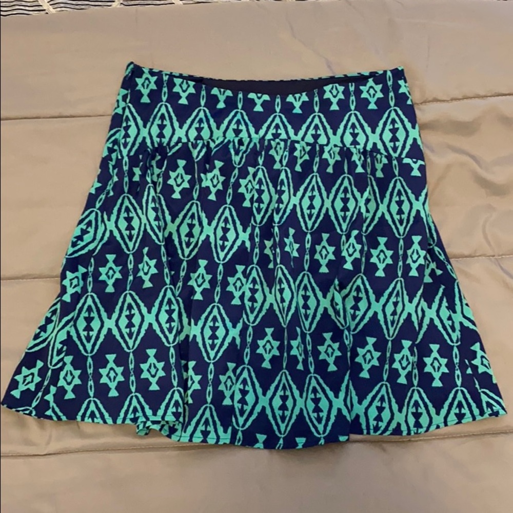 High-Waisted Skirt with Tribal Print